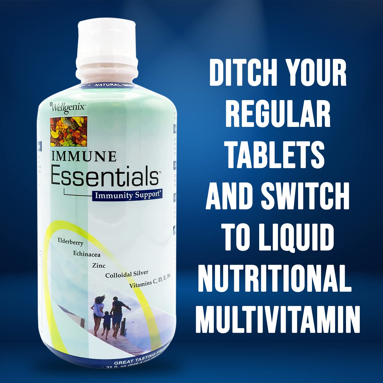 Wellgenix Gout Fruit Liquide: goût fruité agréable à boire directement.