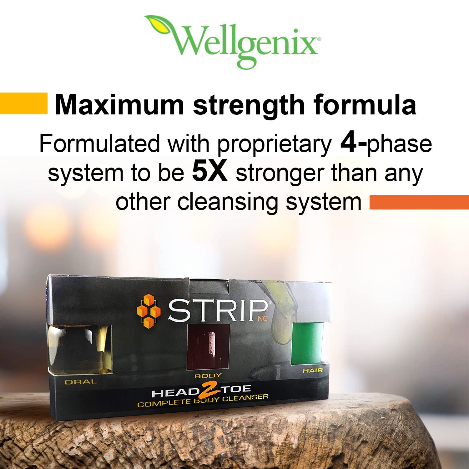 Wellgenix Strip Head 2 Toe – nettoyant cheveux et follicules pour un cuir chevelu sain.