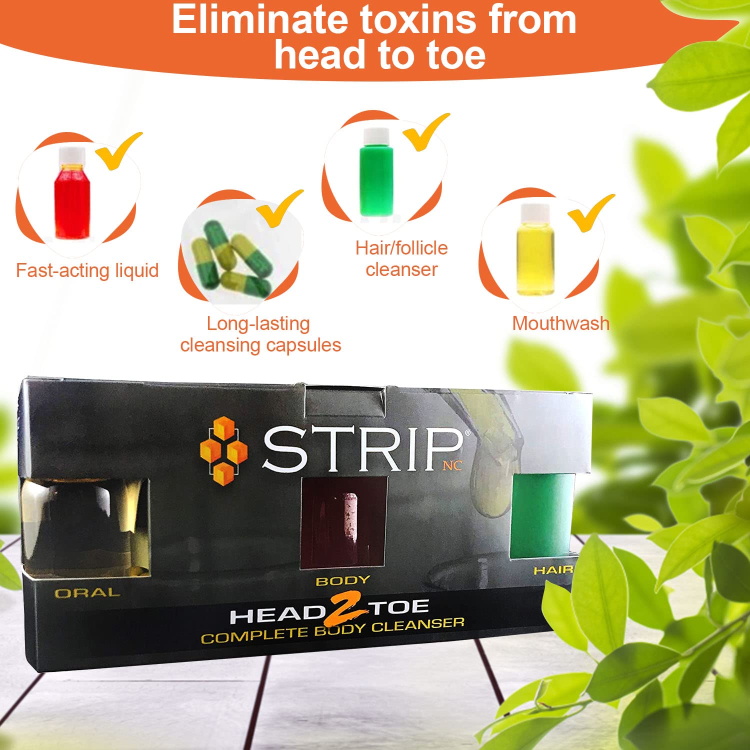 Wellgenix Strip Head 2 Toe – comprimés detox, action rapide pour éliminer les toxines.