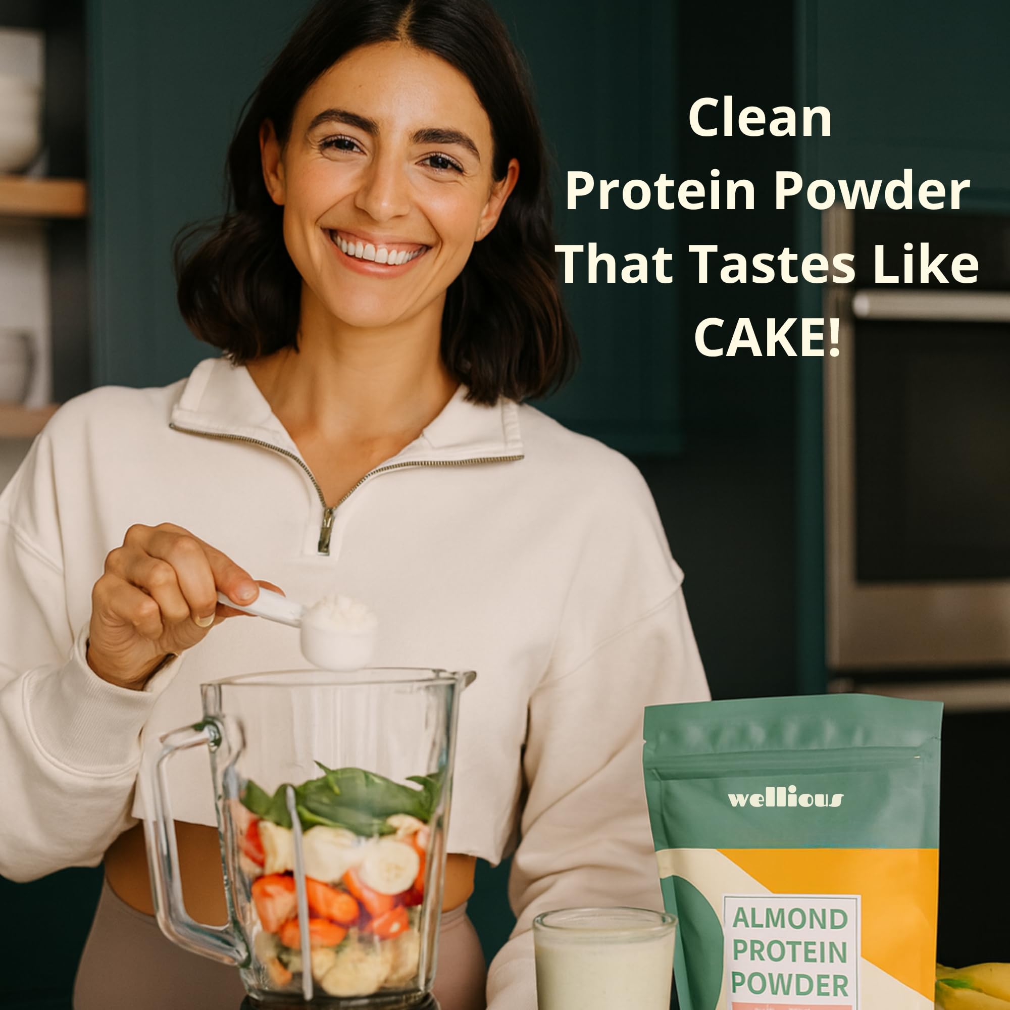 Wellious préparation shakes lait végétal vanille pour énergie durable.
