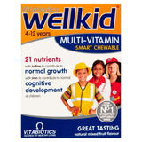 Wellkid comprimés à croquer, emballage visible, apport quotidien en vitamines.