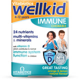 Wellkid Immunité comprimés à mâcher goût orange citron soutient le système immunitaire des enfants