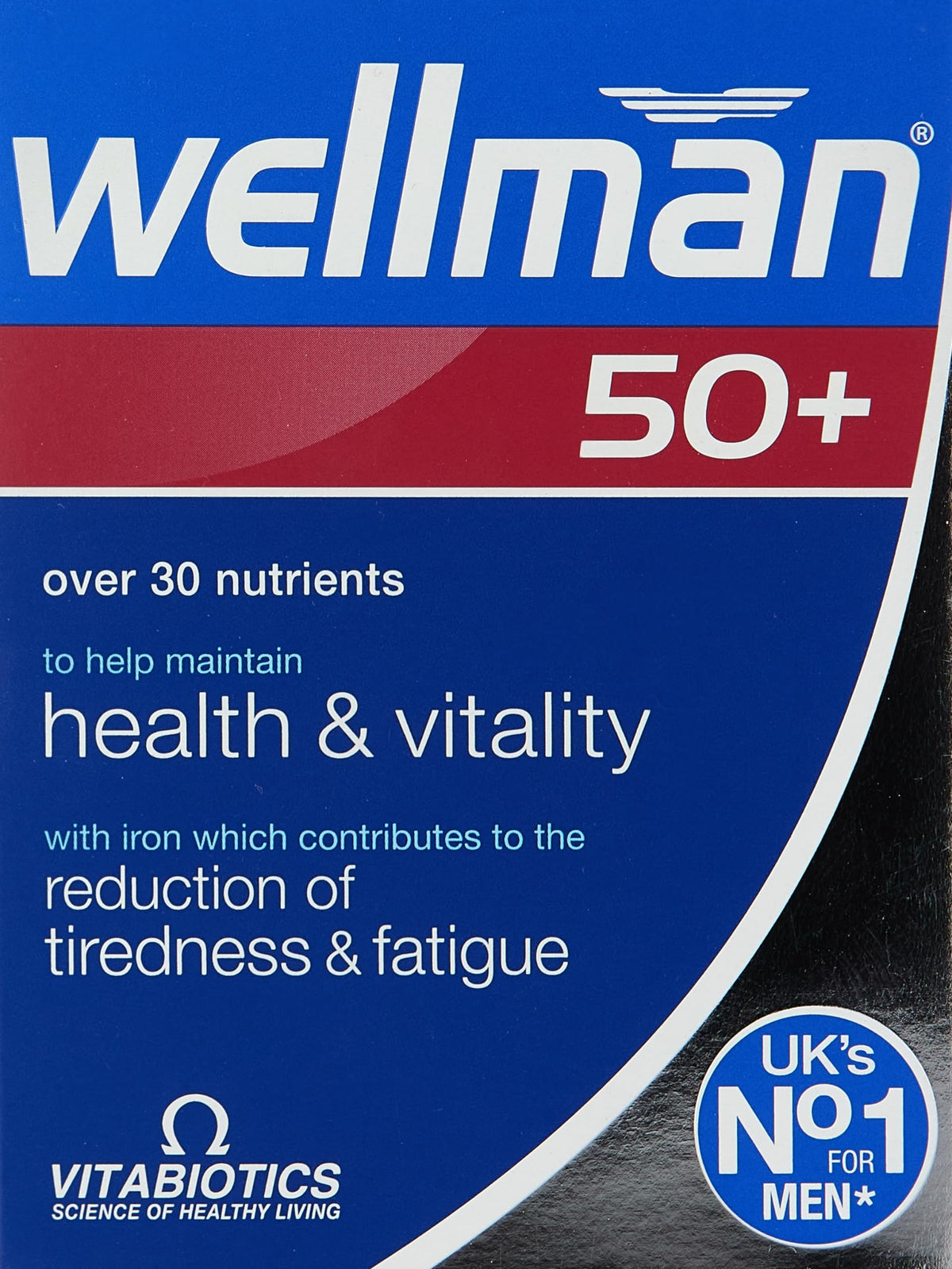Wellman 50+ – emballage de comprimés, soutien énergétique quotidien et vitalité.
