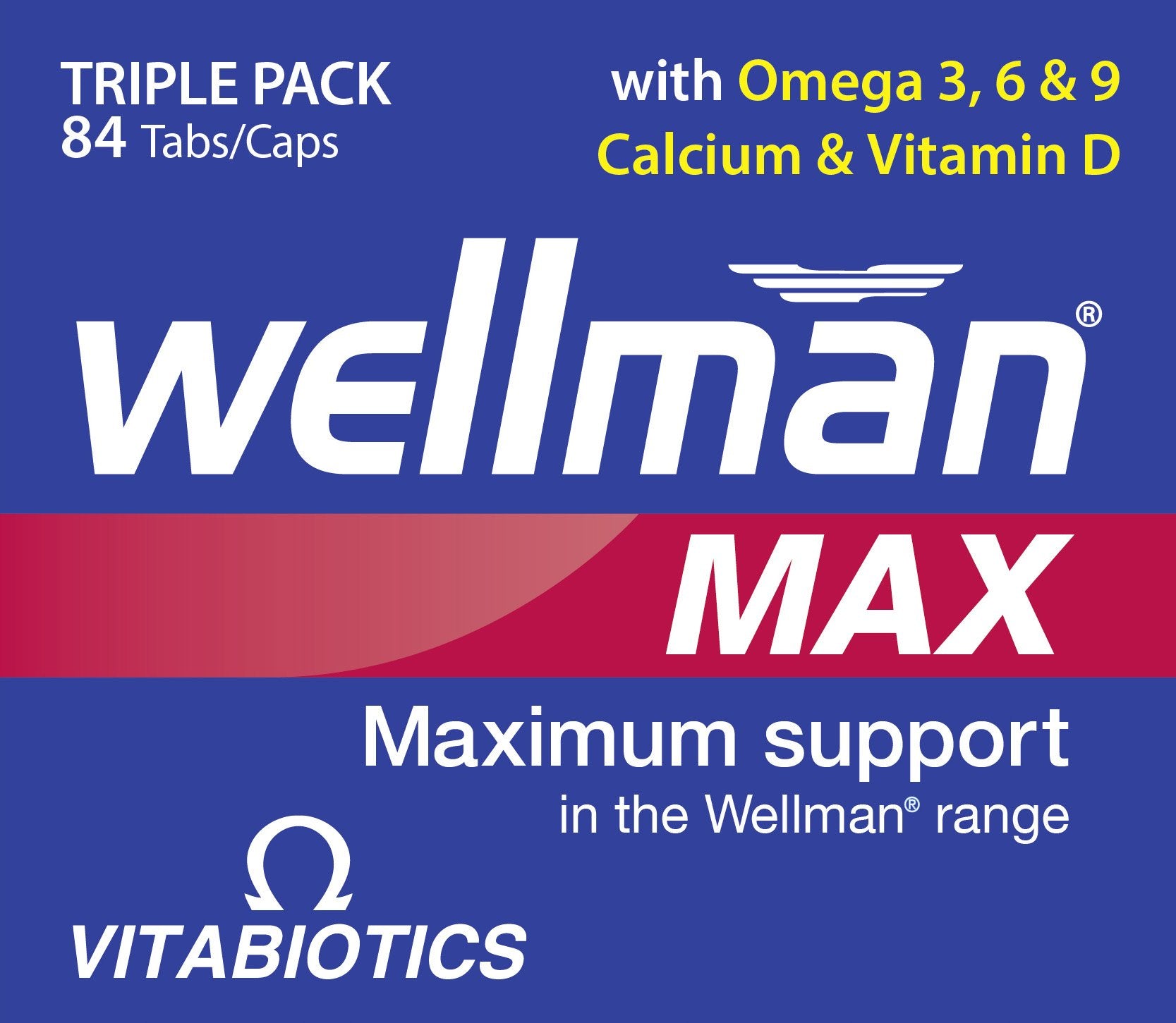 Wellman Max calcium et vitamine D en tablettes : santé osseuse.