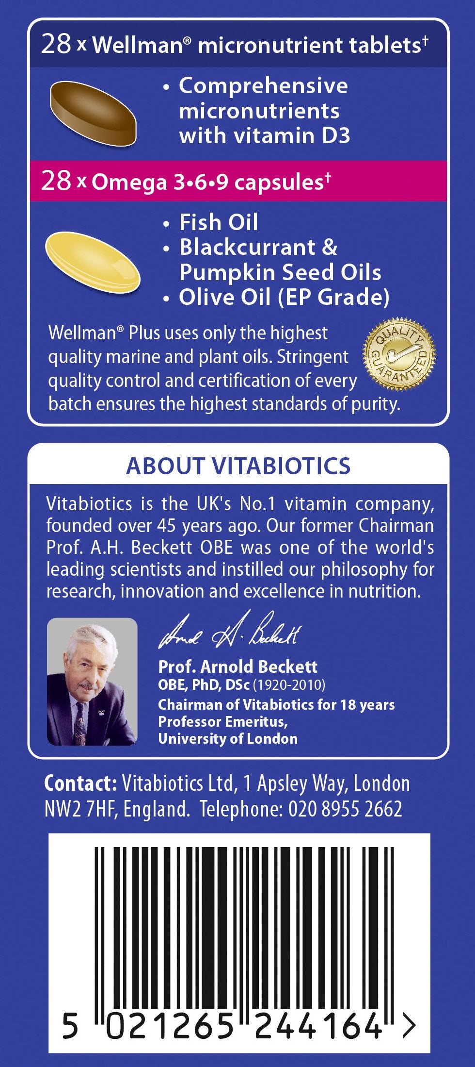 Wellman Plus capsules oméga 3-6-9 – soutien quotidien.