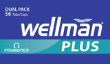 Wellman Plus emballage pratique – format double pour routine simple.