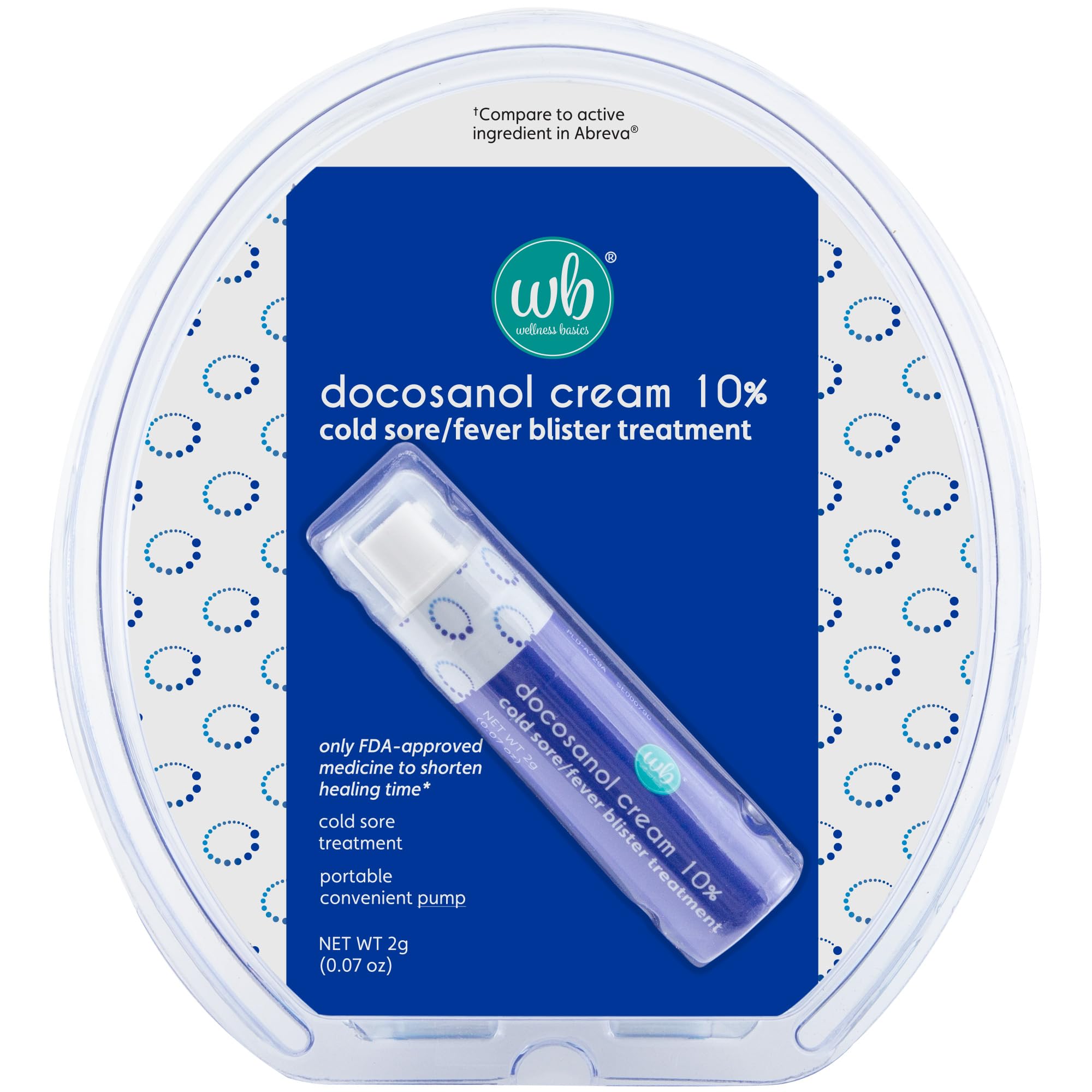 Wellness Basics Docosanol Crème 10% dans une pompe pratique à utiliser