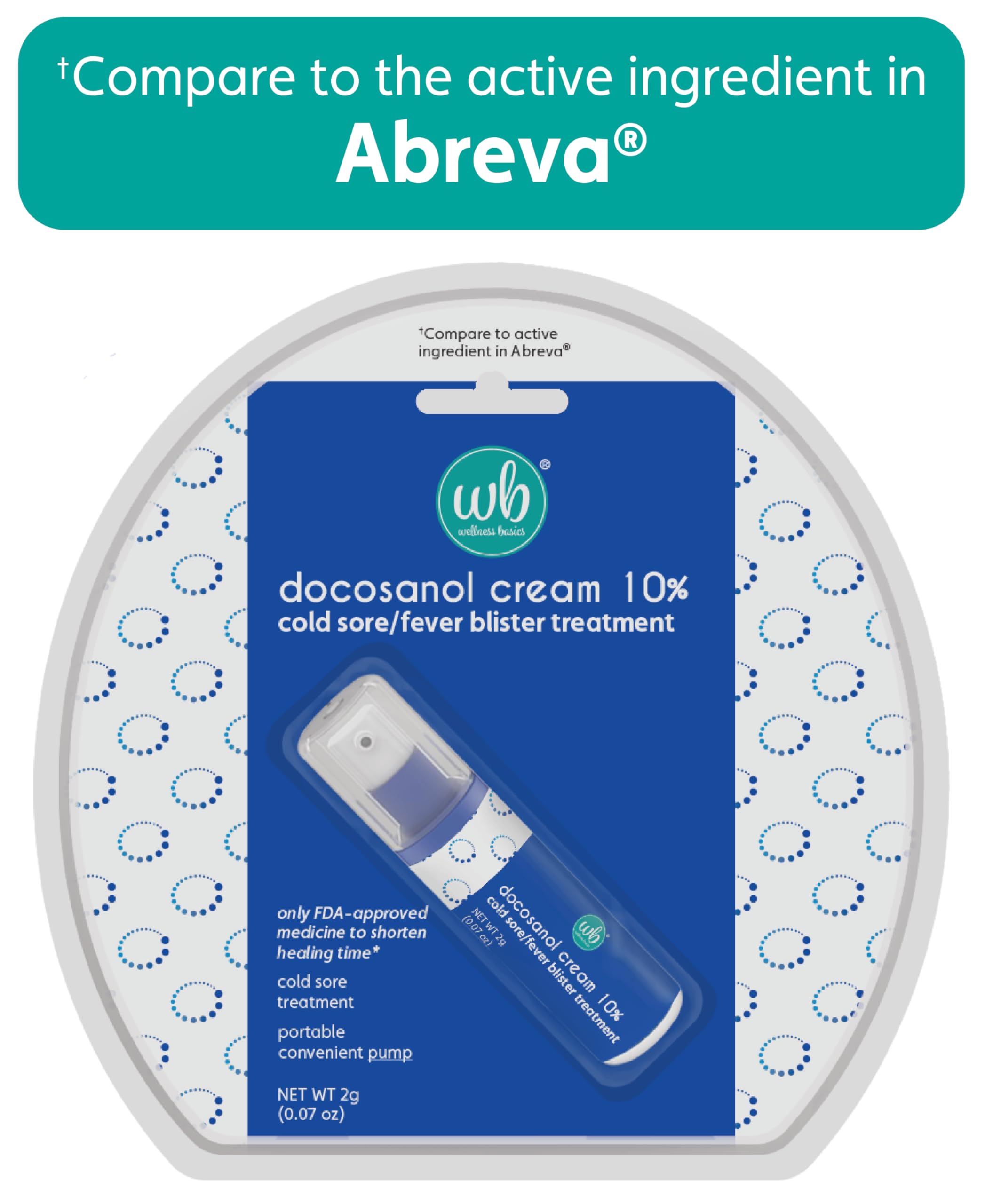 Étiquette claire et informative Wellness Basics Docosanol 10%