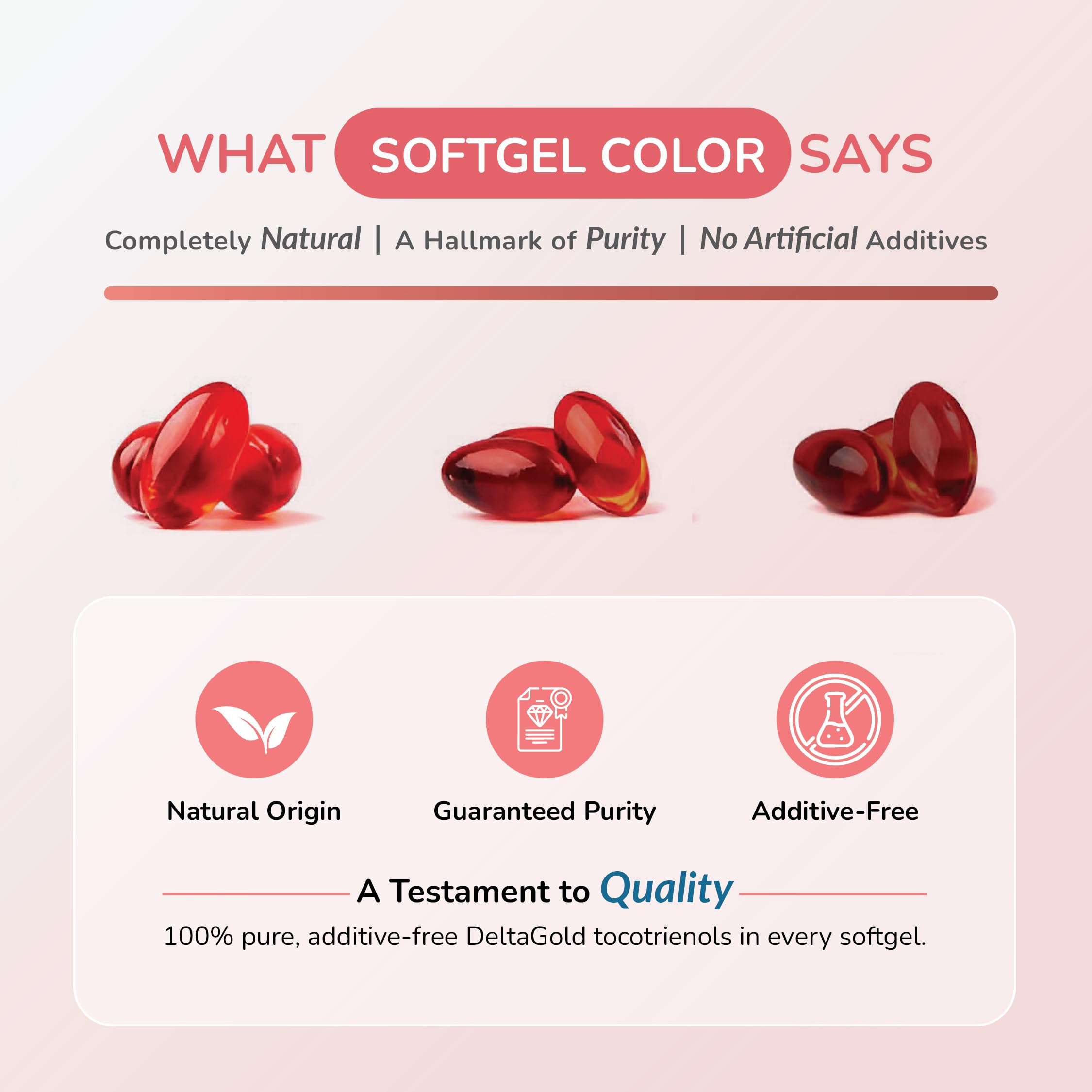 Wellness Extract Eannatto Tocotrienols – emballage varie, couleur naturelle des gélules.