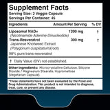 Wellness LabsRx NAD liposomale – emballage clair, sans gluten et sans OGM.