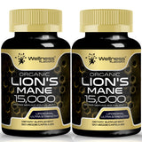 Lions Mane WELLNESS LABSRX en bouteille, soutien potentiel à la concentration et à la mémoire