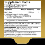 Capsules Lions Mane WELLNESS LABSRX, dosage quotidien pratique