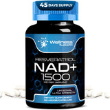 Wellness LabsRx NAD liposomal: flacon et capsules pour énergie soutenue.