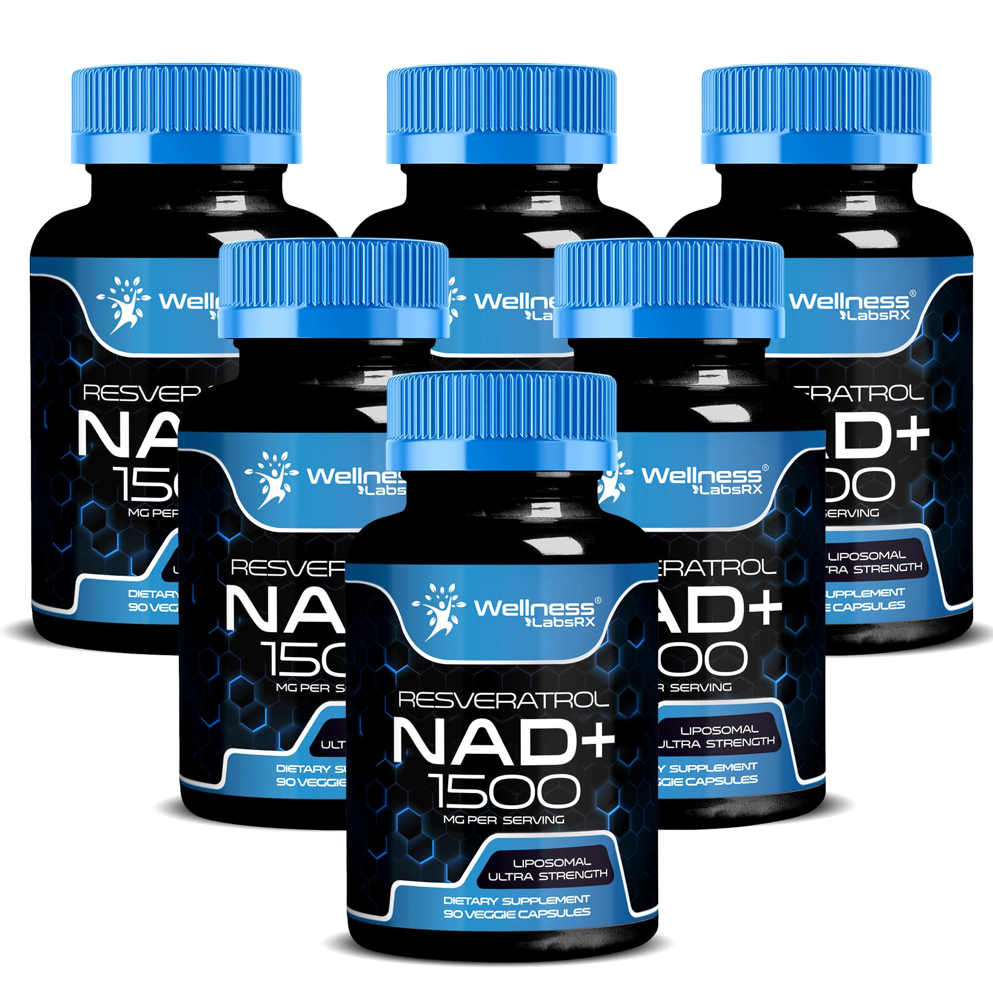 Wellness LabsRx NAD liposomale – bouteille visible, soutien énergie quotidienne.