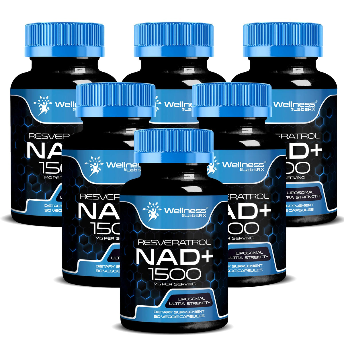 Wellness LabsRx NAD liposomale – bouteille visible, soutien énergie quotidienne.