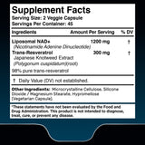 Usage quotidien WELLNESS LABSRX NAD liposomale avec deux capsules