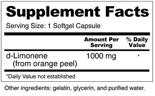 Wellness Resources d-Limonene apaisement potentiel de l'œsophage et du tractus digestif.