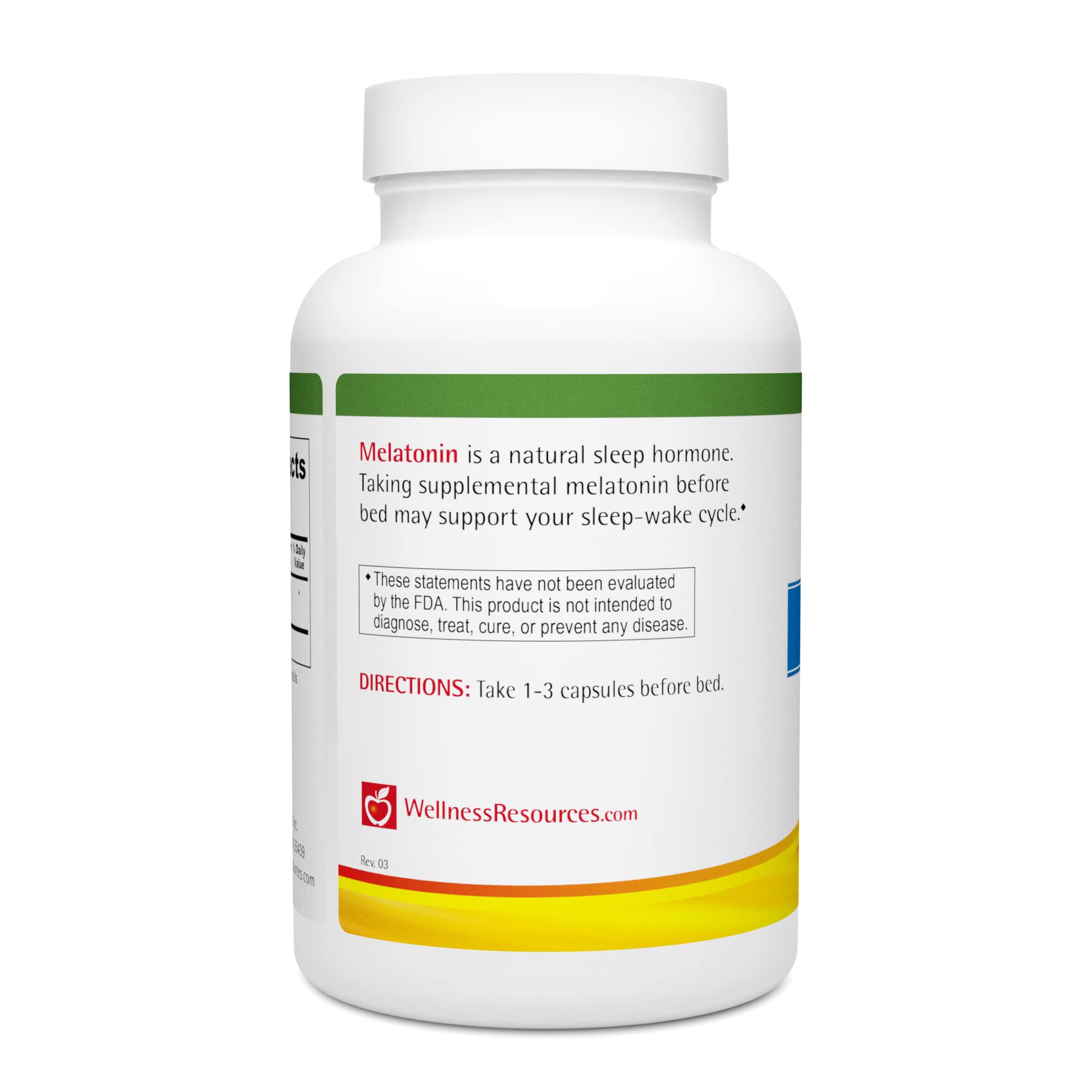 Wellness Resources capsules mélatonine végétales 0,5 mg – option naturelle sans additifs.