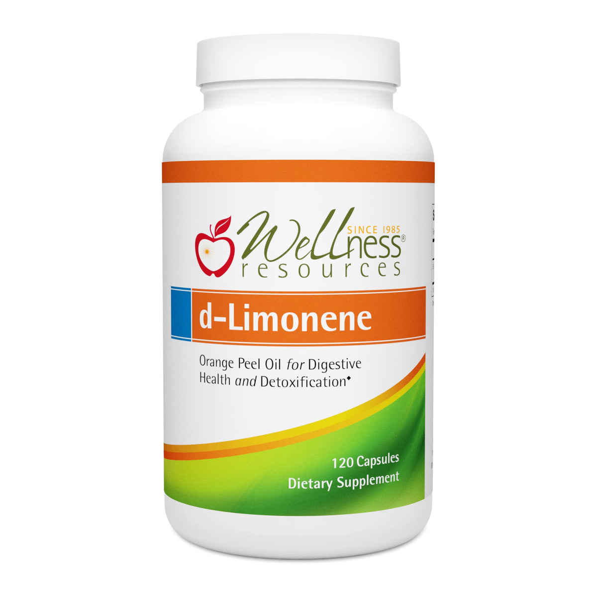 Wellness Resources d-Limonene capsules 1000mg, soutien digestif potentiel et confort quotidien.