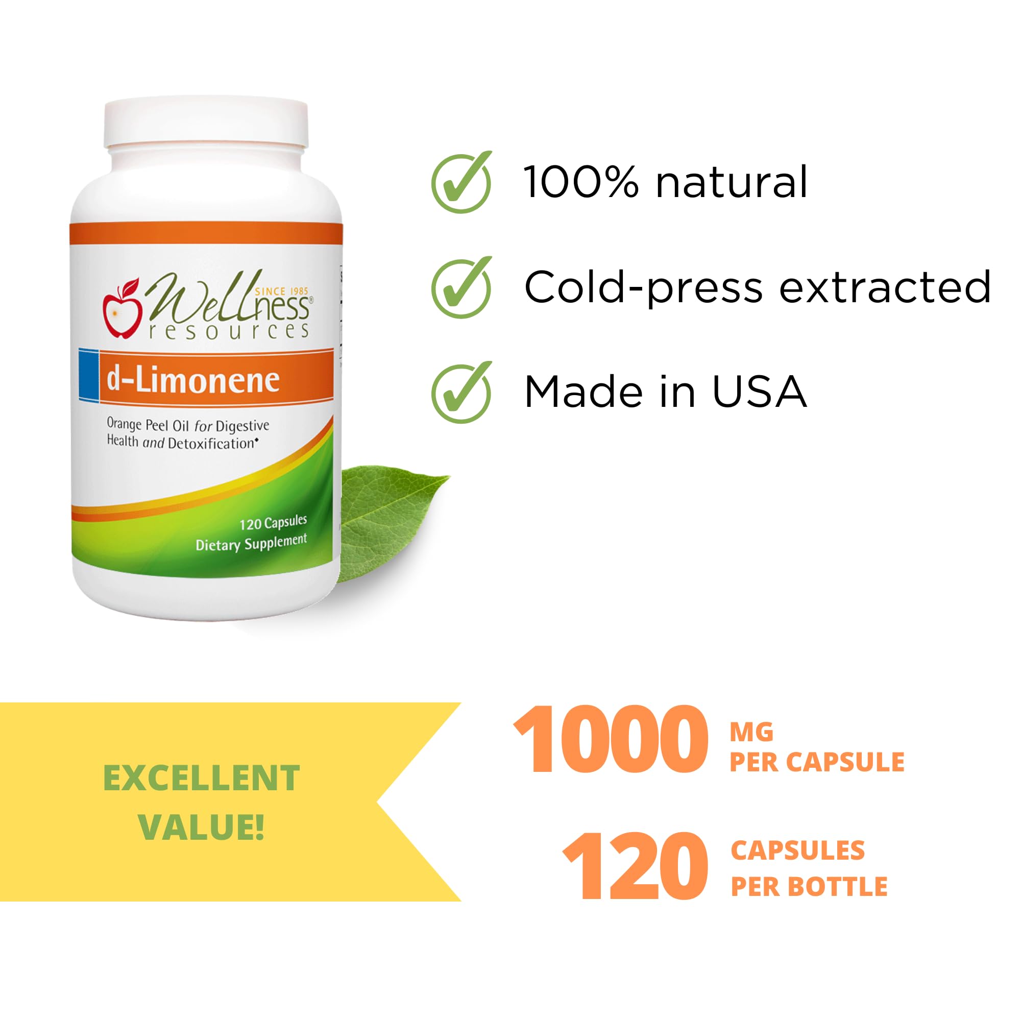 Wellness Resources d-Limonene soutient digestion et transit, utilisation pratique au quotidien.