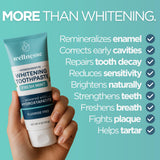 Wellnesse dentifrice blanchiment naturel sans fluor pour un sourire clair.