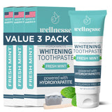 Wellnesse dentifrice hydroxyapatite en tube, blanchiment naturel et renforcement de l'émail.