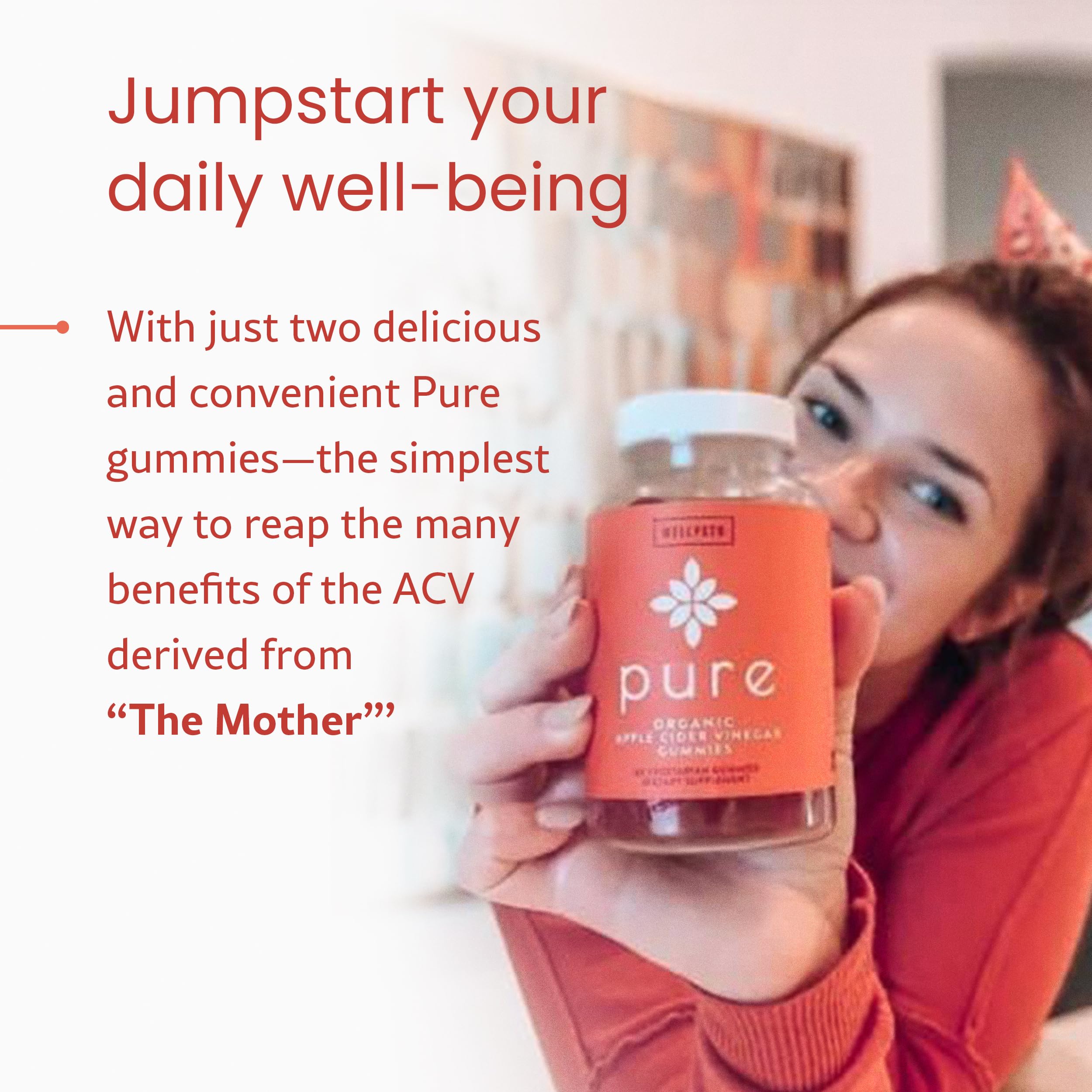 WellPath Pure ACV Gommes – couleur naturelle et saveur pomme authentique.