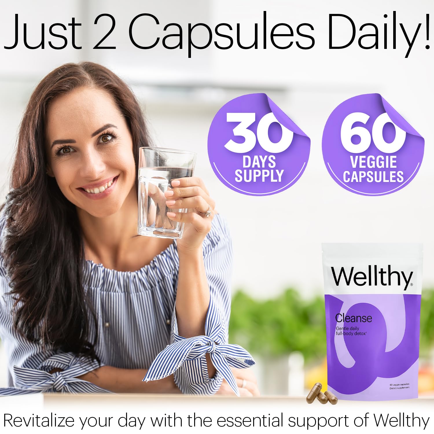 Wellthy Detox: extrait de pissenlit soutient les fonctions digestives.