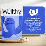 Wellthy Night Time Thermogenic – emballage éco-responsable, produit végan et sans allergènes.