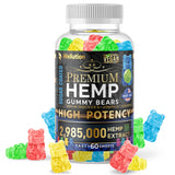 Gommes WELLUTION hemp sucrées-fruits, goût fruité et détente possible.