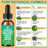 WellVeraVida noix-noire liposomal : gouttes favorisant l'équilibre intestinal et une détox potentielle.