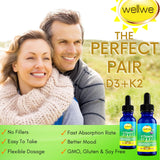 Gouttes Wellwe D3 K2: sans gluten et sans soja.