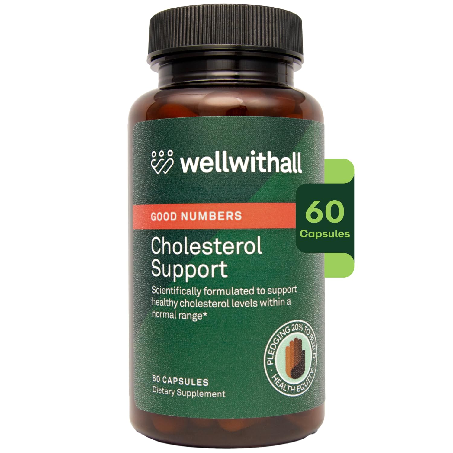 WellWithAll - bouteille 60 capsules, soutien potentiel à l’équilibre lipidique.