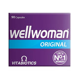 Wellwoman Original Caps – emballage recyclable facilitant le rangement.