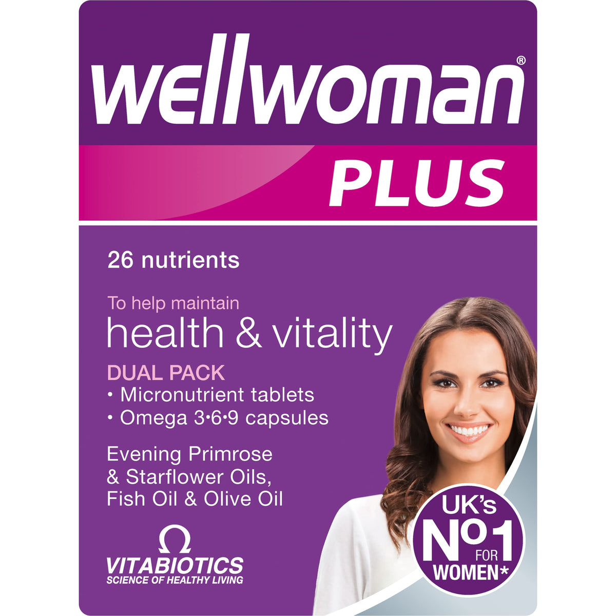 Wellwoman Plus – Boîte 56 capsules, soutien l'énergie et le bien-être au quotidien.