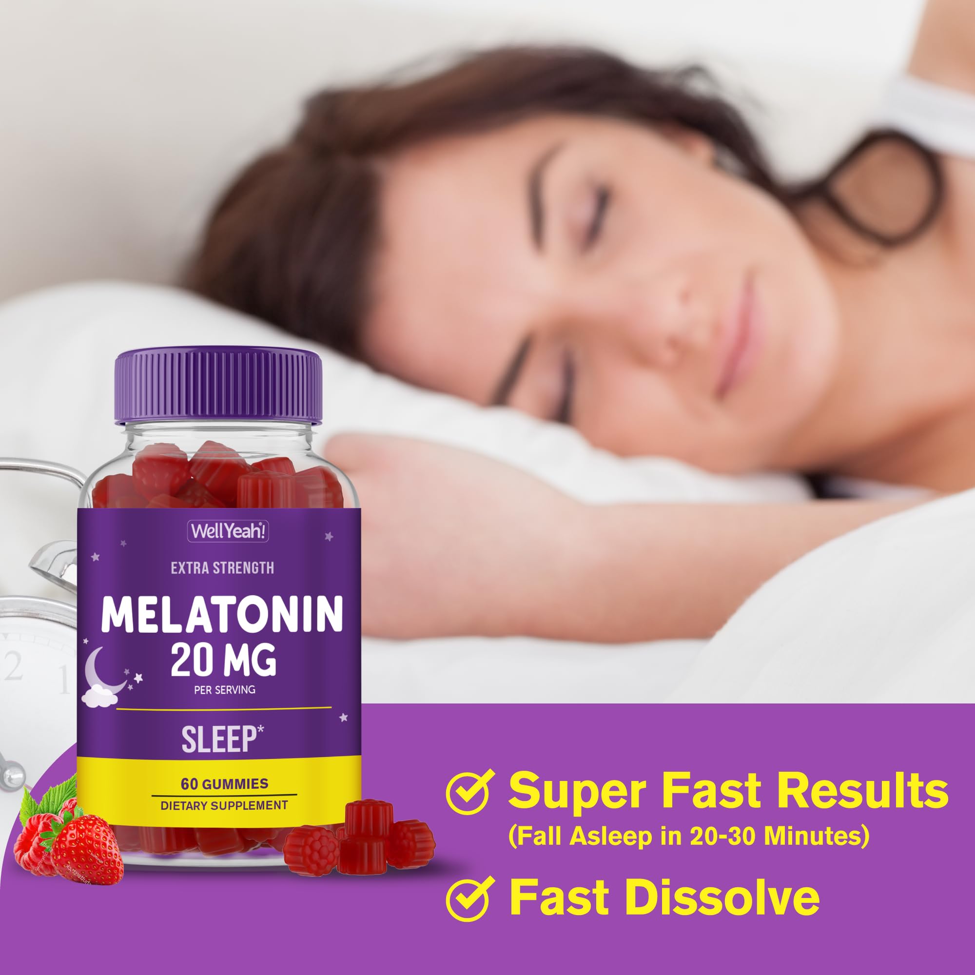 WellYeah mélatonine gommes: sans gluten et sans gélatine.