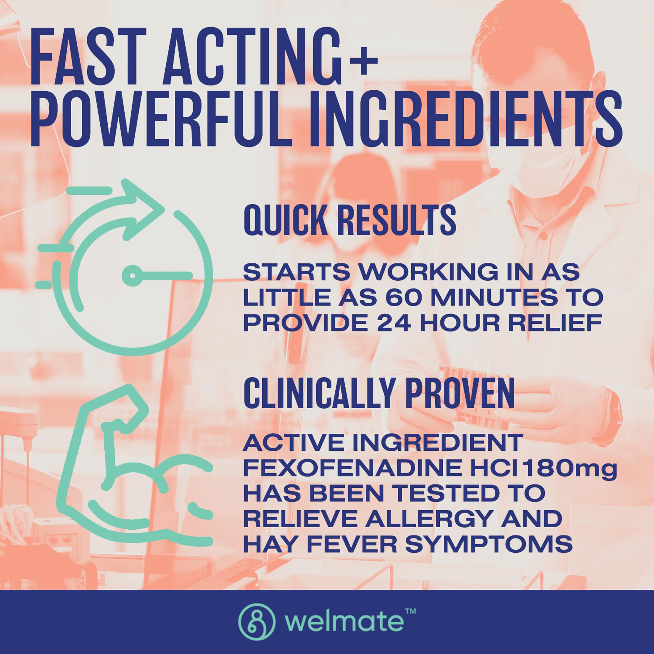 WelMATE Allergy Relief offre une action continue de 24 heures sans somnolence