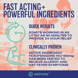 WelMATE Allergy Relief offre une action continue de 24 heures sans somnolence