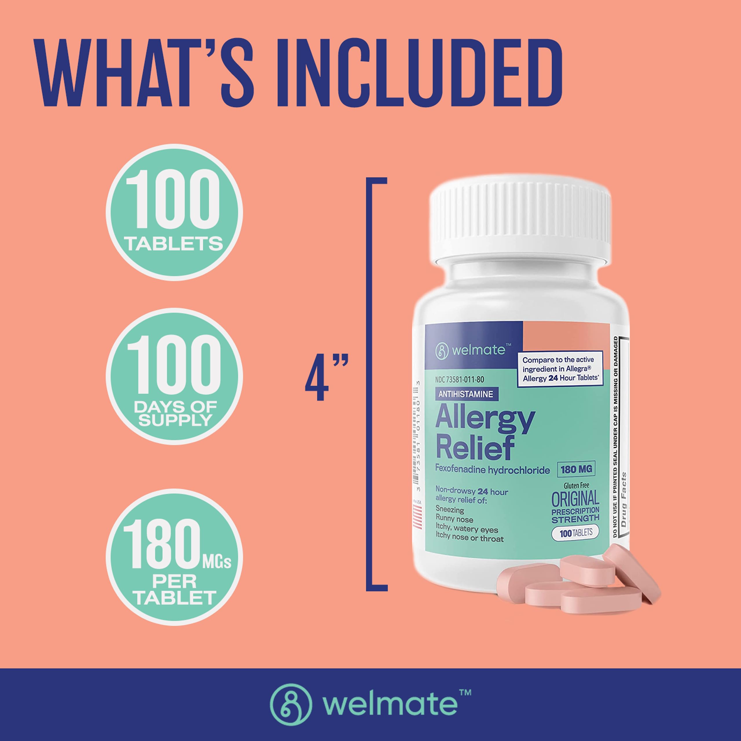 Utilisation intérieure et extérieure rendue possible par WelMATE Allergy Relief, pour tous les jours