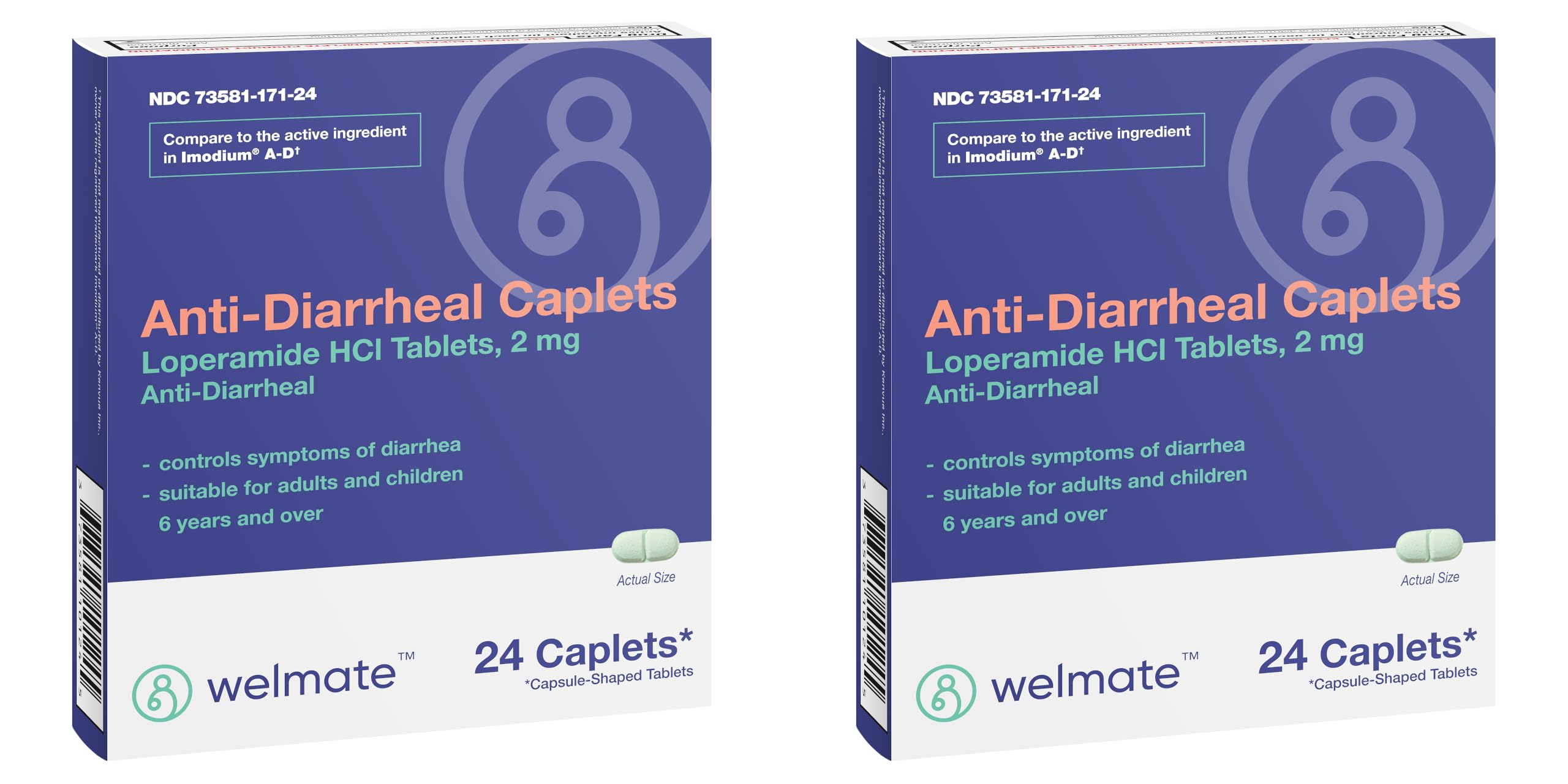 Welmate gélules dans une bouteille, confort digestif lié à la diarrhée.