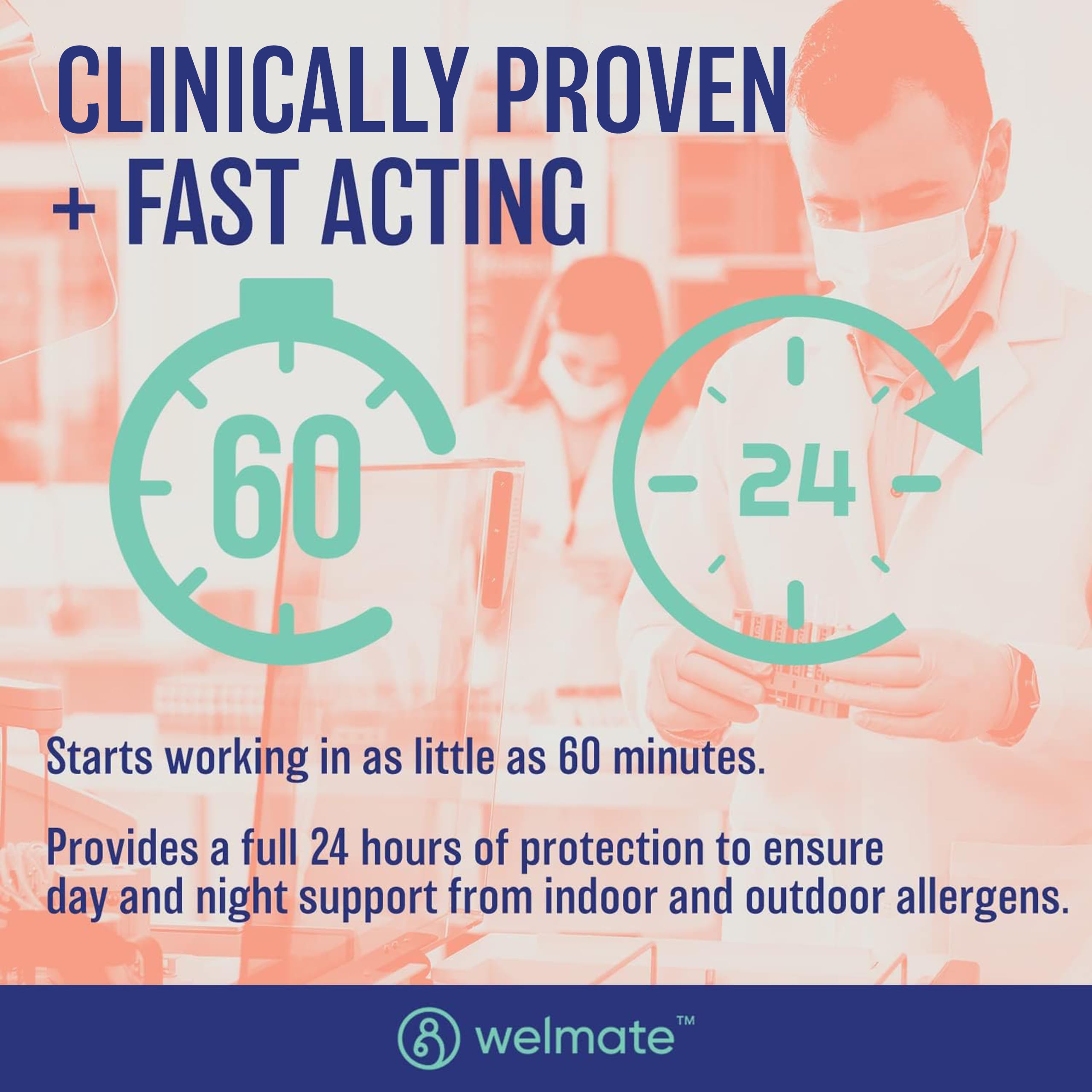 Étiquette Welmate avant-arrière avec les conseils de sécurité.