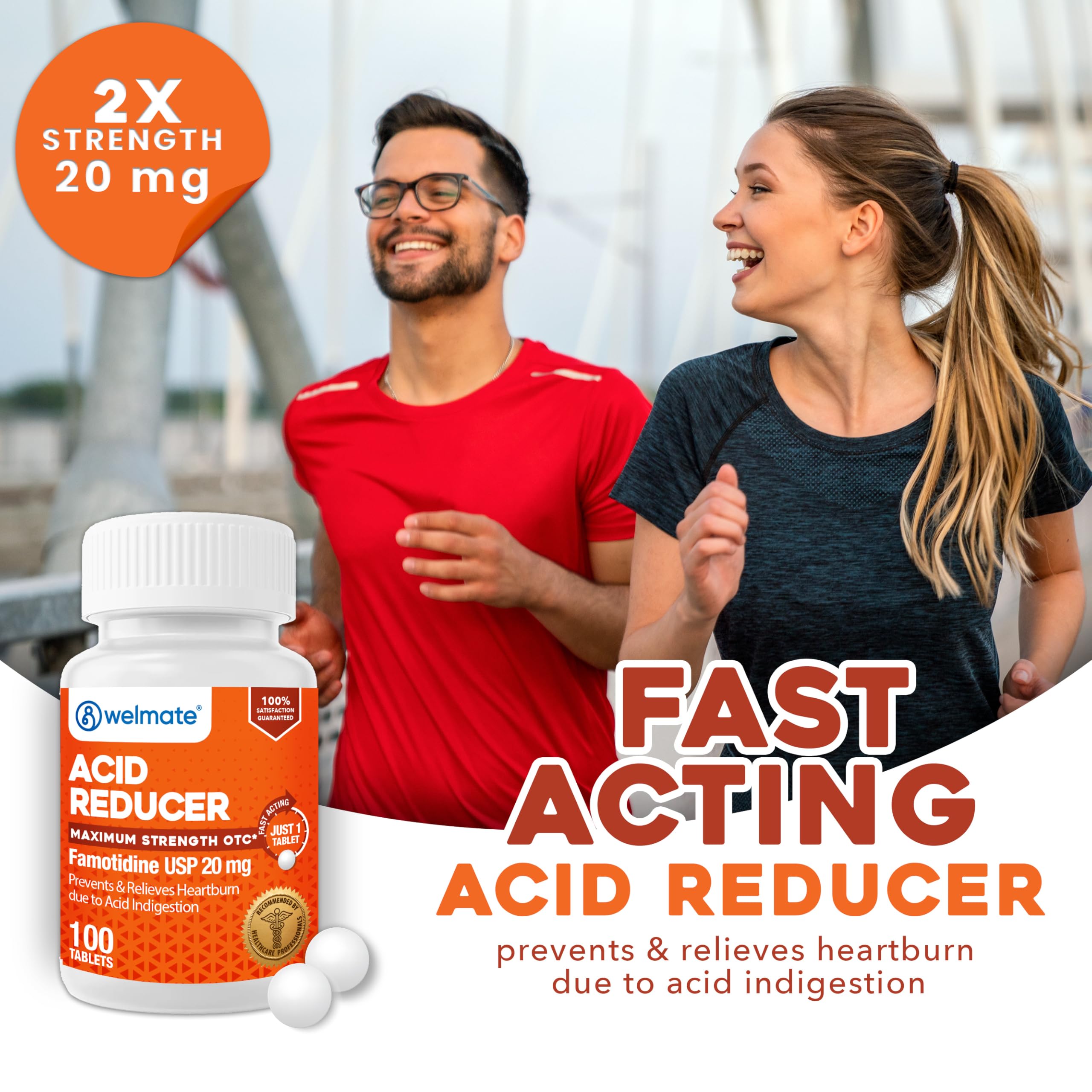 WELMATE Famotidine 20 mg – étiquette et emballage, présentation valeur et dosage.