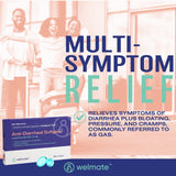 Welmate gélules anti-diarrhée, utilisation rapide contre l'inconfort intestinal.