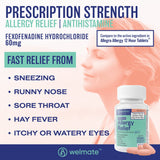 WELMATE pack de 100 comprimés pour l'allergie, pratique au quotidien.