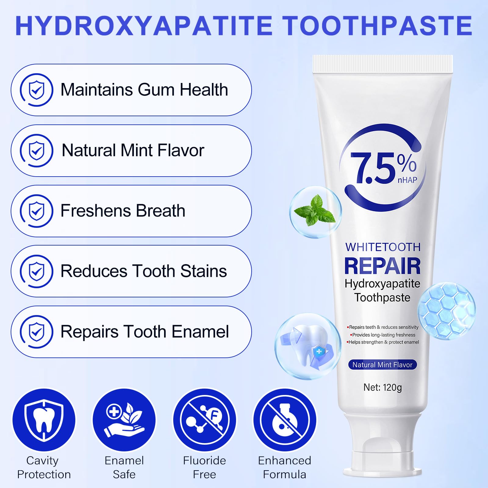 WELOSUER dentifrice sensibilite douce — soin ciblé pour dents sensibles sans fluor