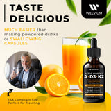 Welvium Drops: étiquette claire avec informations complètes sur les ingrédients.