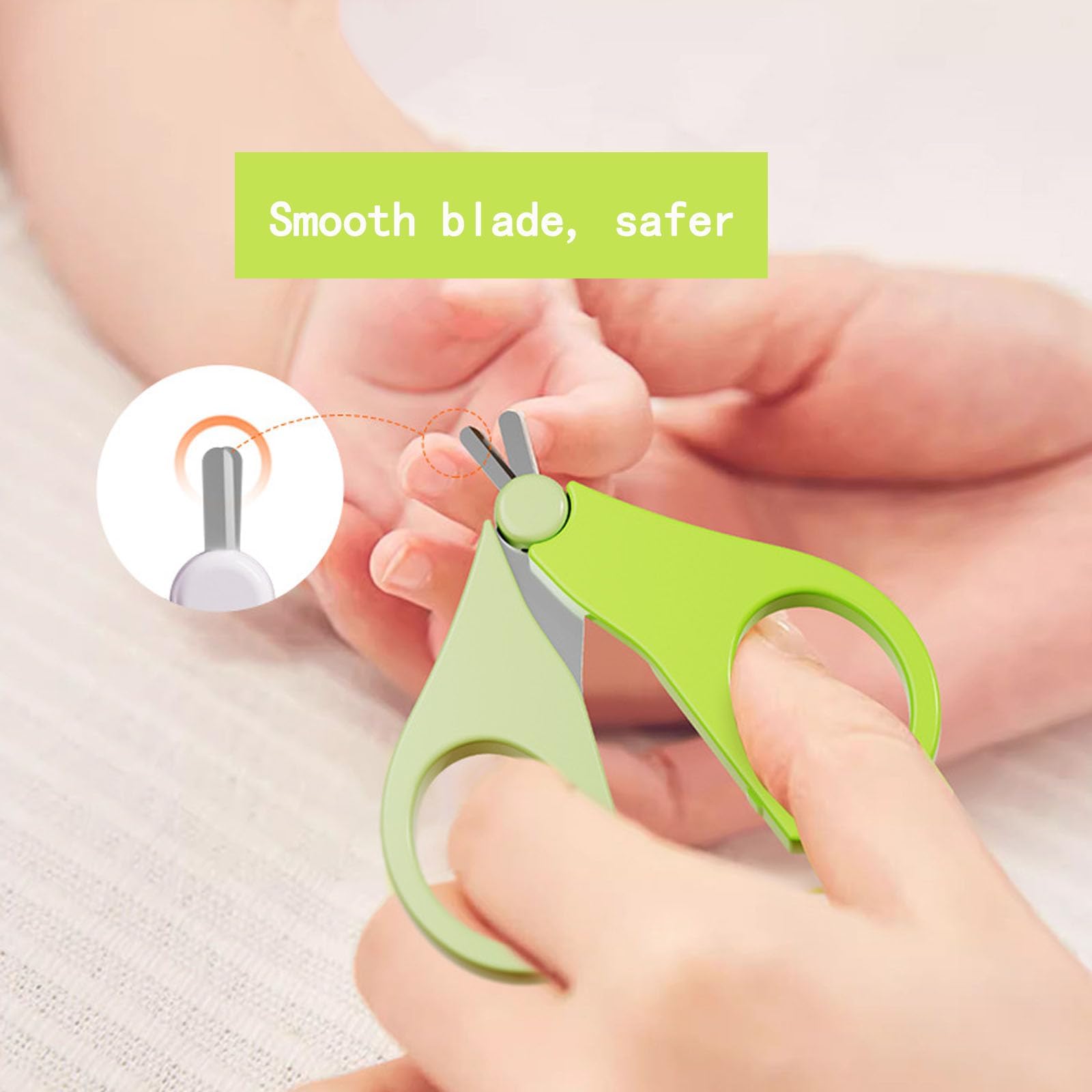 Wentwos kit bébé pince-ongles: poignée anti-glisse pour une prise sûre.