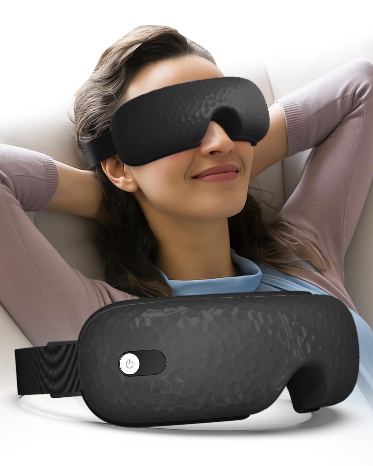 Masseur pour les yeux WERTYI avec chaleur, mode relaxant pour le sommeil.