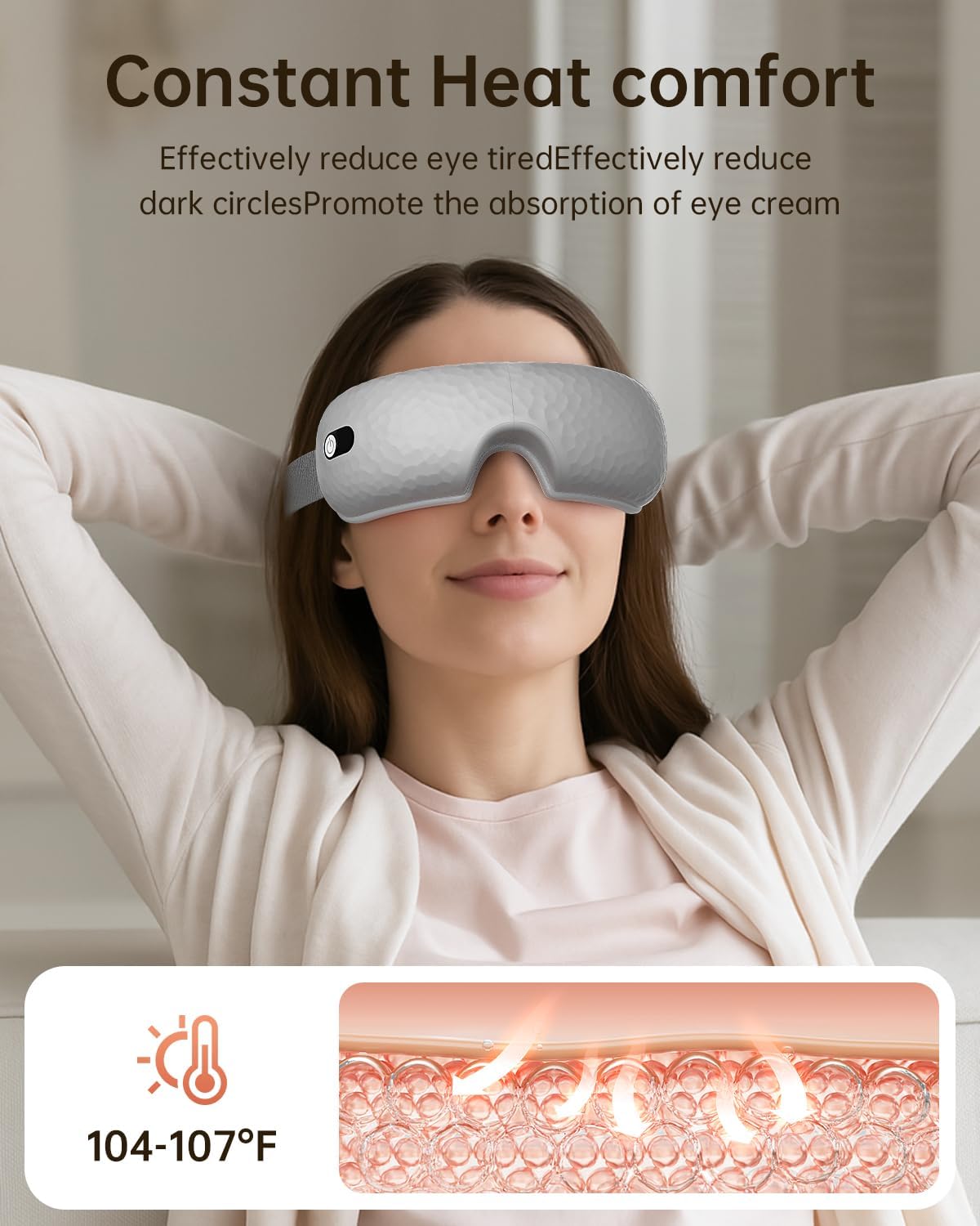 Mode massage Wertyi yeux avec 3 réglages pour une détente ciblée