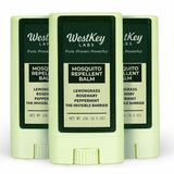 Baume anti-moustiques WestKey Labs – pack de 3, prêt pour l extérieur.
